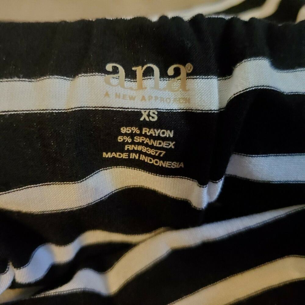 ana A New Approach Strapless Black & White Striped Long Dress Size XS Stretch - Picture 6 of 7